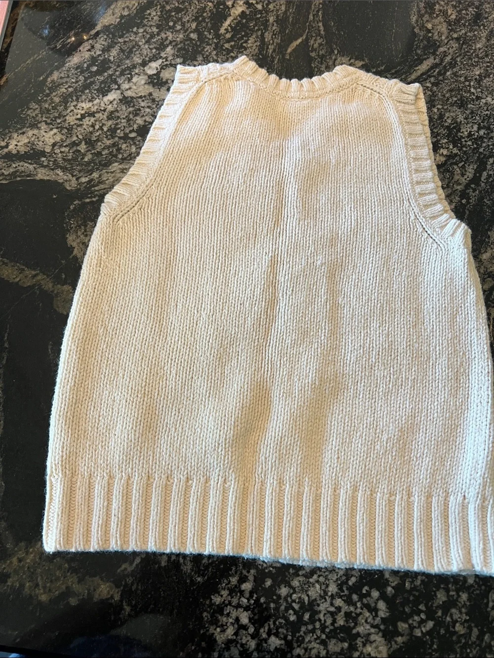 OshKosh B'gosh Cream Cable Knit V-Neck Sweater Vest